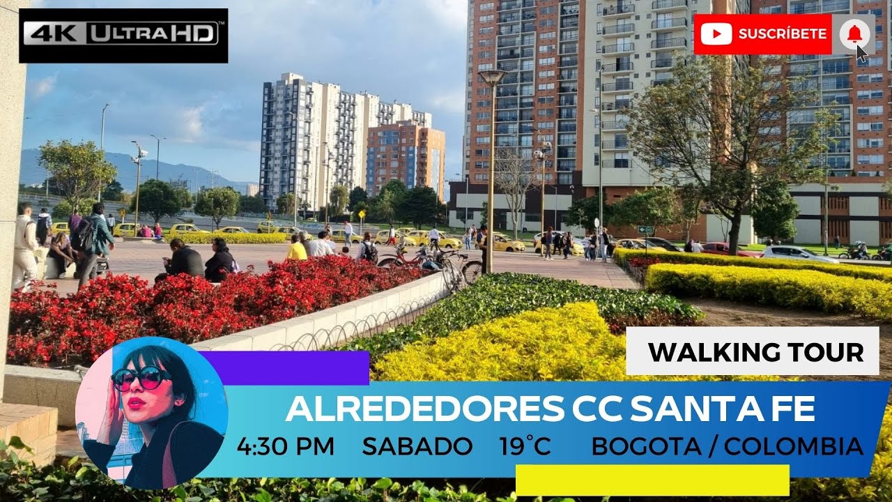 Walking Tour Alrededores Centro Comercial Santa Fe sin cortes  recorrido POV  BOGOTA/COLOMBIA