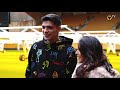 Raul Jimenez and his girlfriend Daniela Basso find out their baby's gender at Wolves' stadium.