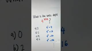 This trick will allow you to find the unit digits of 4 without using a calculator🤔 #maths #mathtrick This trick will allow you to find the unit digits of 4 without using a calculator🤔 #maths #mathtrick