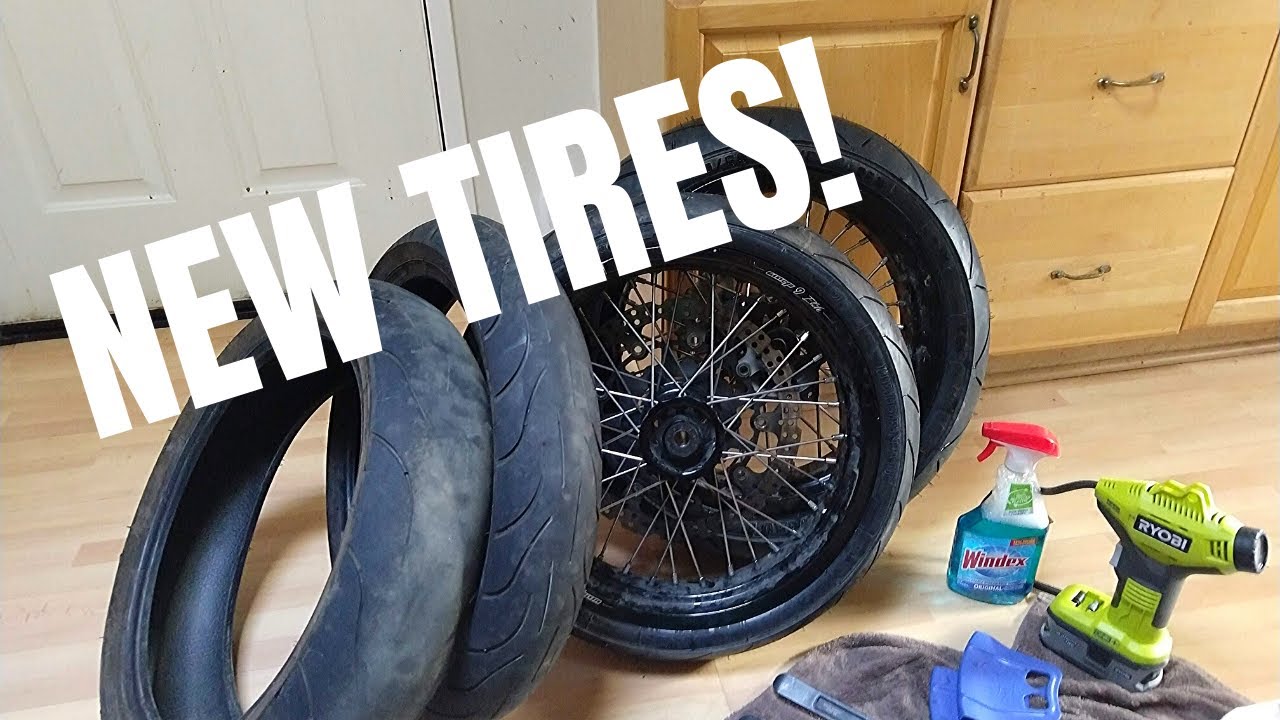 Mounting and Balancing New Motorcycle Tires! - YouTube