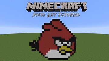 Minecraft Pixel Art Tutorial: Red Angry Bird