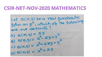 CSIR-NET-MATHEMATICS-NOV-2020