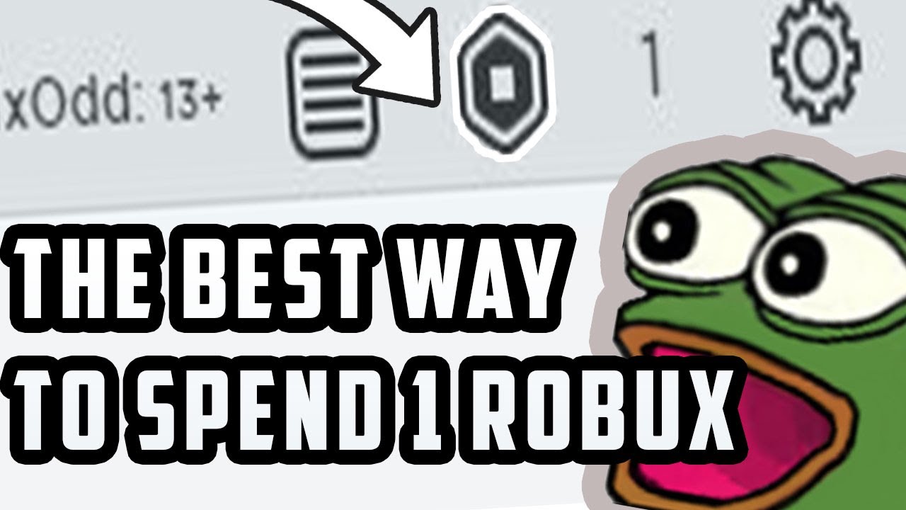 The Best Way To Spend 1 Robux Youtube - what can you buy with 6 robux