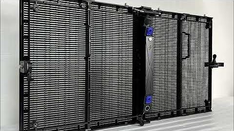 NSELED High Transparency P3.9 Rental Transparent LED Display with curve lock details