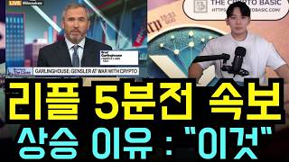 [리플 코인] 5분전 속보 XRP 상승 이유 &quot;이것&quot; 리플코인 역사적 고점 돌파 임박 긴급브리핑 #리플목표가 #리플호재 #리플전망 #리플코인목표가 #리플코인호재 #리플코인전망