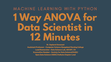 1 Way ANOVA for Data Scientist