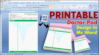 Printable Doctor Letterpad Design in Microsoft Office Word Tutorial || Letterhead Design Ms Word screenshot 4