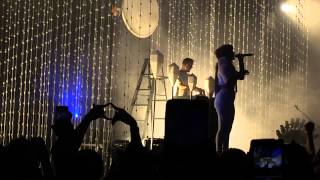 Purity Ring sings Frineshrine at Bomb Factory