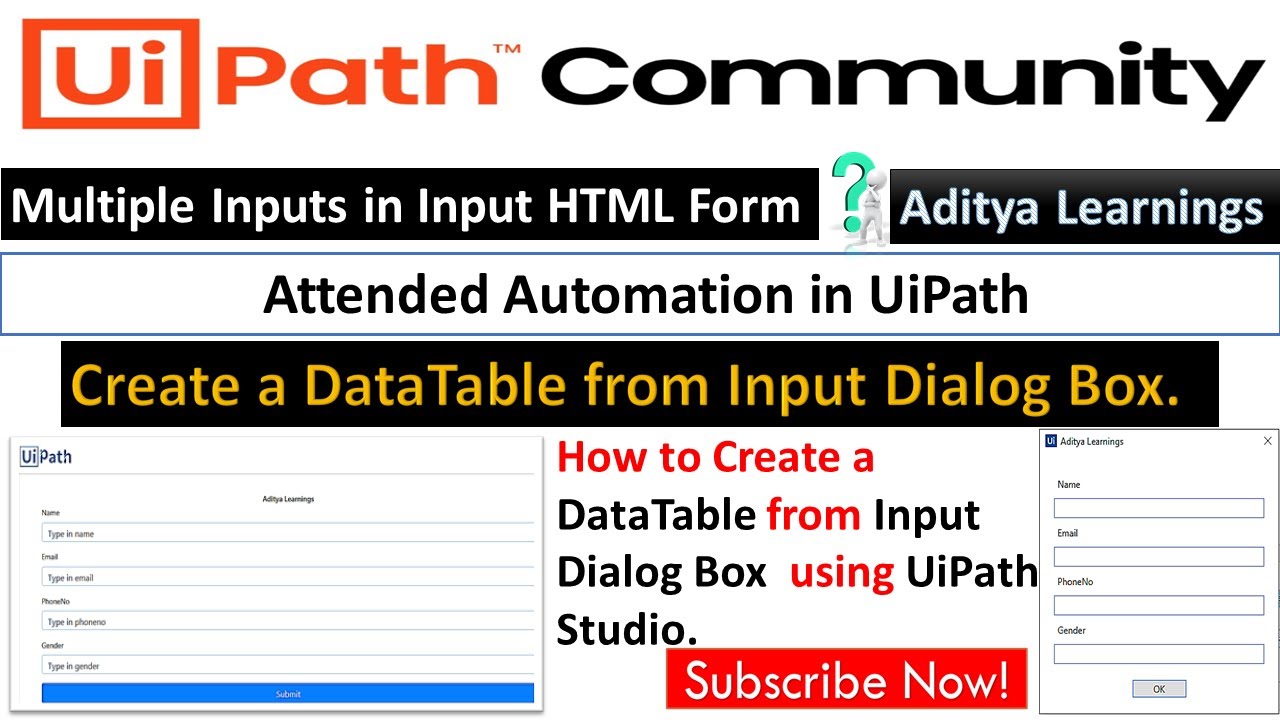 How to Create a DataTable from input dialog box using UiPath ...