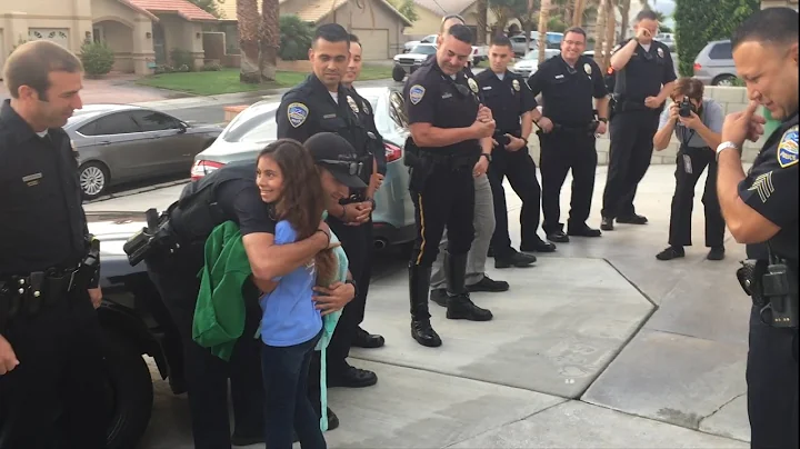 Officers escort daughter of fallen comrade to school