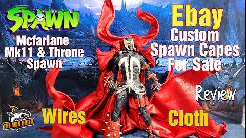 Ebay Custom Cloth and Wired Capes For The Mcfarlane Mk11 or Wave 3 Throne Spawn Figures Review!
