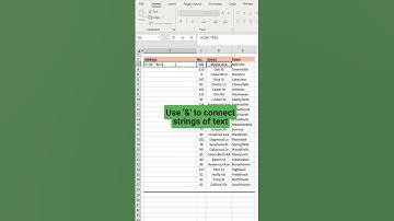 Excel - Join strings of text together using 