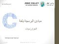 تعلم لغة البرمجة c:  الدرس 1 , الخوارزميات