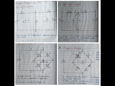 Basic electronics network analysis and bridge circuit