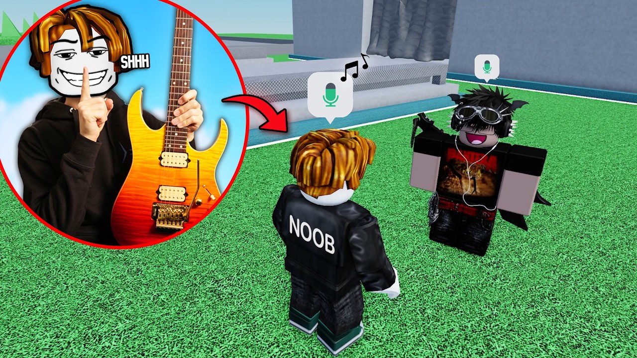 I Pretended to be a Beginner Guitarist in ROBLOX!