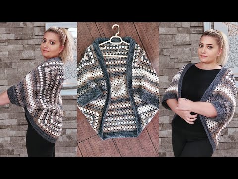 tek motifle 2 günde örülen bolero- hırka modeli  #crochet yeni örgü örnekleri