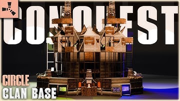 The Conquest - 4-6 Man Base | Open Core + Wide Gap + SeaWall - Rust Base Designs 2025