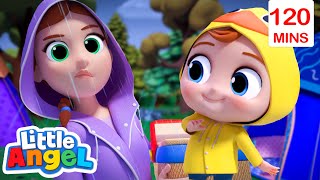 Rain Rain Go Away | LittleAngel | Nursery Rhymes &amp; Cartoons for Kids | Moonbug