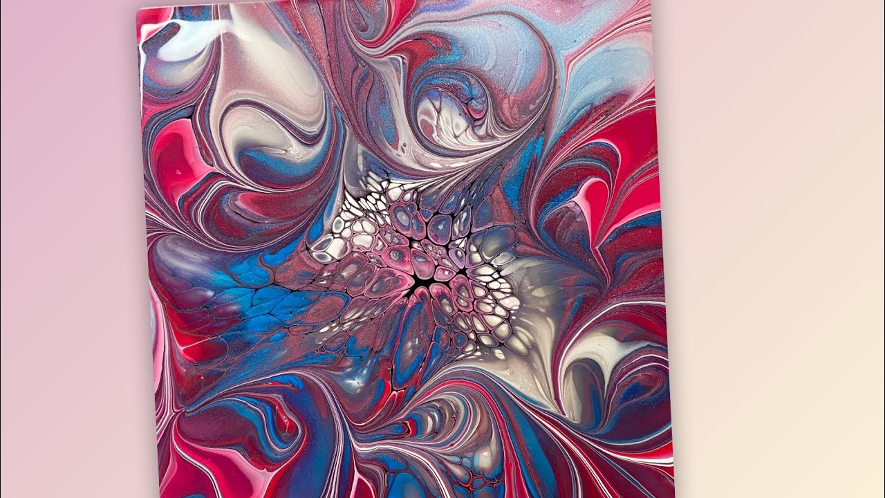 (1161) Awesome Modified Bloom Technique, Acrylic Paint Pouring💙 ️ - YouTube