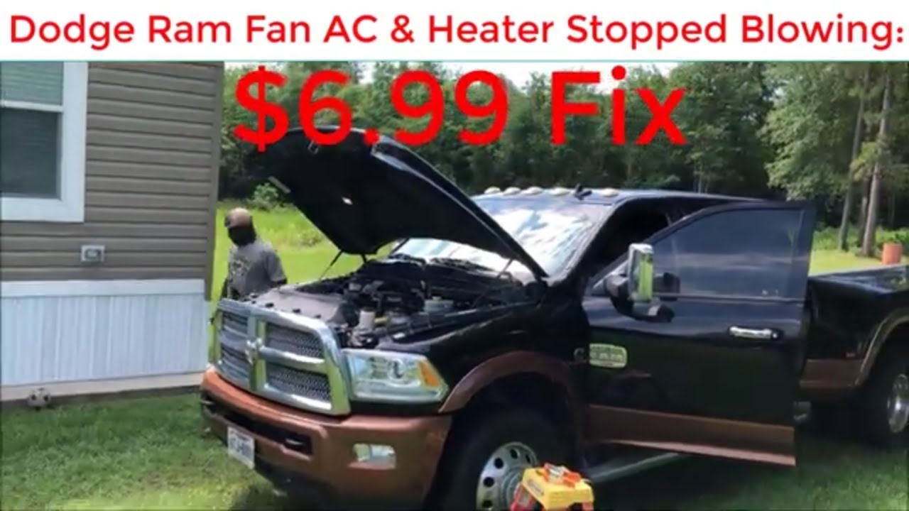 Dodge Ram AC & Heater Stopped Blowing!!! Do This First And It Will Save