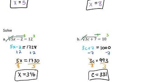Solving Radical Equations Video