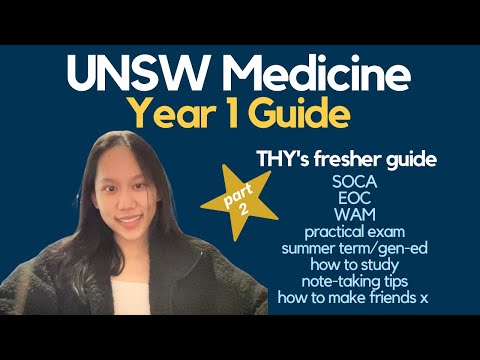 UNSW Medicine First Year Guide - exam questions, study tips, note-taking tips, WAM, Honours