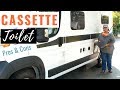 Cassette Toilet Emptying in Campervan // Helpful Tips Pros & Cons