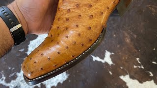 Tecovas Boots Ostrich - Mexican Bootmaker rebuilds Cowboy Boots #bootmaker #shoerepair #asmr