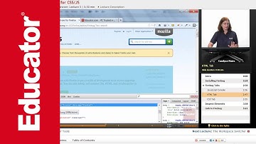 "Using Firebug for CSS / JS" | Dreamweaver CS6 with Educator.com