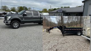 WELP. Dump trailer broke again. BOUGHT A NEW TRAILER!