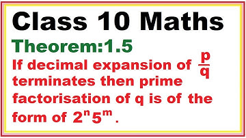 Theorem:1.5 Chapter:1 Real Numbers | Ncert Maths Class 10 | Cbse