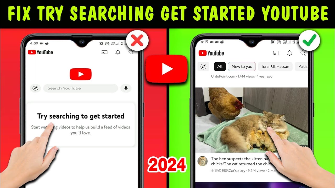 Fix try searching to get started YouTube problem || Fix try searching ...