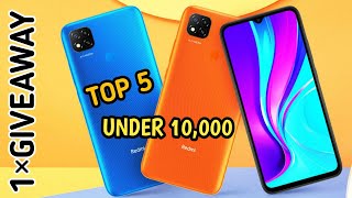 Top 5 Best Smartphones Under RS.10,000 Budget ⚡ March 2021& 1× Giveaway ||  IN HINDI