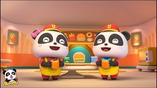 Burger Maker: Taste Yummy Burgers! |  Baby Panda Burger Maker | BabyBus Cooking Games