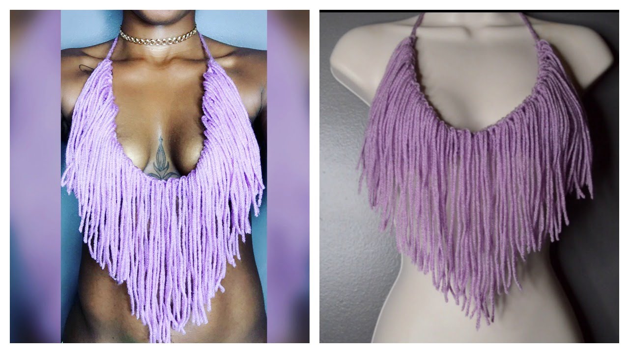 crochet top with tassels