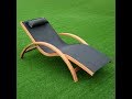 Costway Lounge Chair Larch Wood Beach Yard Patio Camping Lounger Costway Lounge Chair Larch Wood Beach Yard Patio Camping Lounger