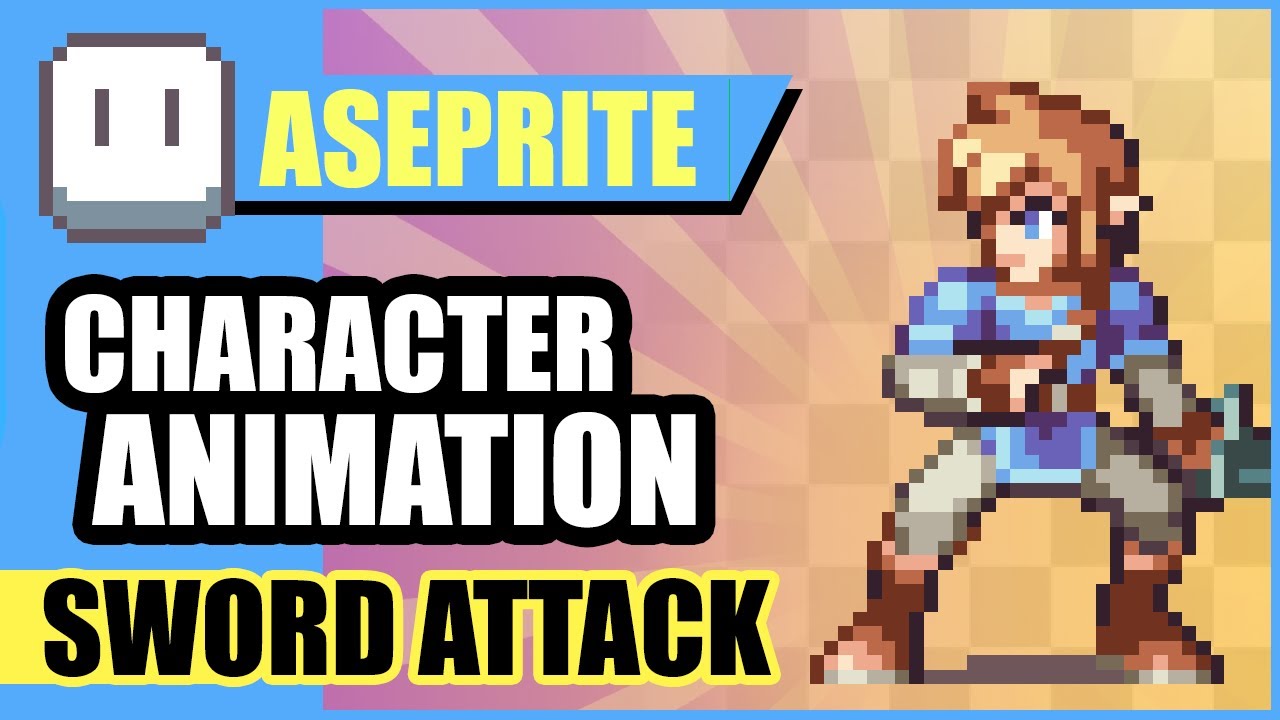 Pixel Art Character Animation Aseprite Link Sword Attack Youtube