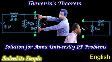 Electric Circuit Analysis-Solution for Anna University Questions-Thevenin
