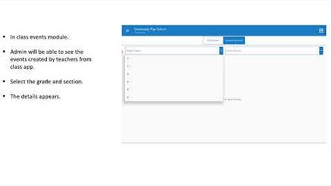 SmartSchool : Class Events || How to create class events
