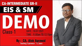 Celebrity CA Inter EIS & SM | Syllabus and Exam Strategy | CA Alok Agrawal Profile