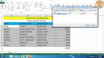 MICROSOFT EXCEL LAB ACTIVITY #P2 |  CLASS 6 | CBSE BOARD