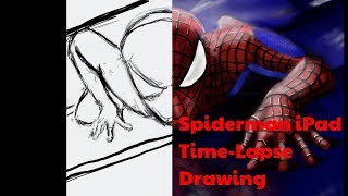 Spiderman Procreate drawing time lapse on iPad Pro