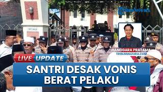 Demo Santri di PN Sampang, Desak Hakim Tambah Vonis untuk 2 Penganiaya Guru Tugas asal Kedungdung