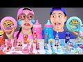ピンクの食べ物VS青い食べ物チャレンジ | ASMRモッパン スイーツ スーパーヒーロー
