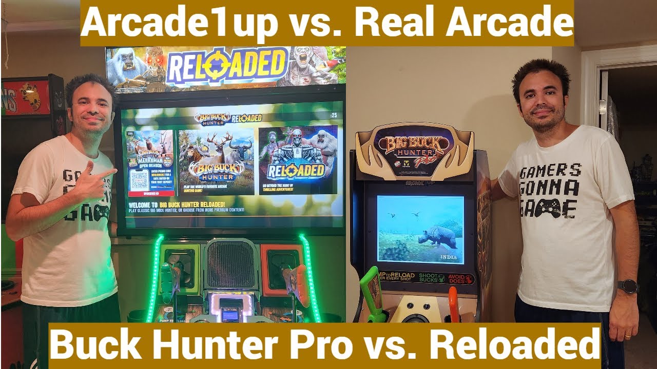 Arcade1up Buck Hunter Pro VS Big Buck Hunter Reloaded Raw Thrills Real arcade1up-buck-hunter-pro-vs-big-buck-hunter-reloaded-raw-thrills-real