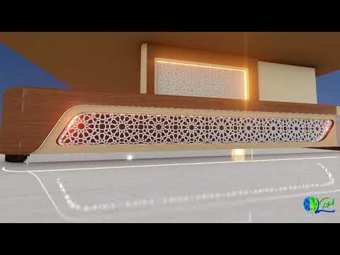 تصميم استقبال فندق مودرن خشب