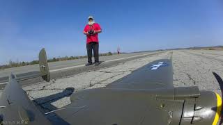 Elmah Dud the key cam rides the Flightline B-25