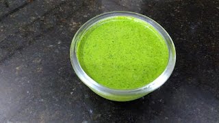 Puddina aur Hare Dhaniye ki Chutney dahi ke sath/coriander mint chutney with curd#106