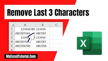 How to Remove Last 3 Characters in Excel