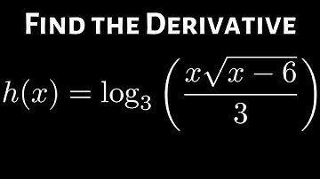 Derivative of Logarithmic Function with a Base not Equal to e Calculus 1 Example